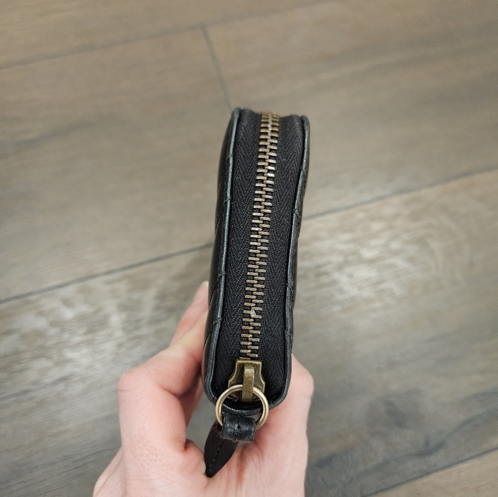 GUCCI GG MARMONT Black Zip Around Long Leather Wallet + Branded Hard Box - Picture 3 of 14